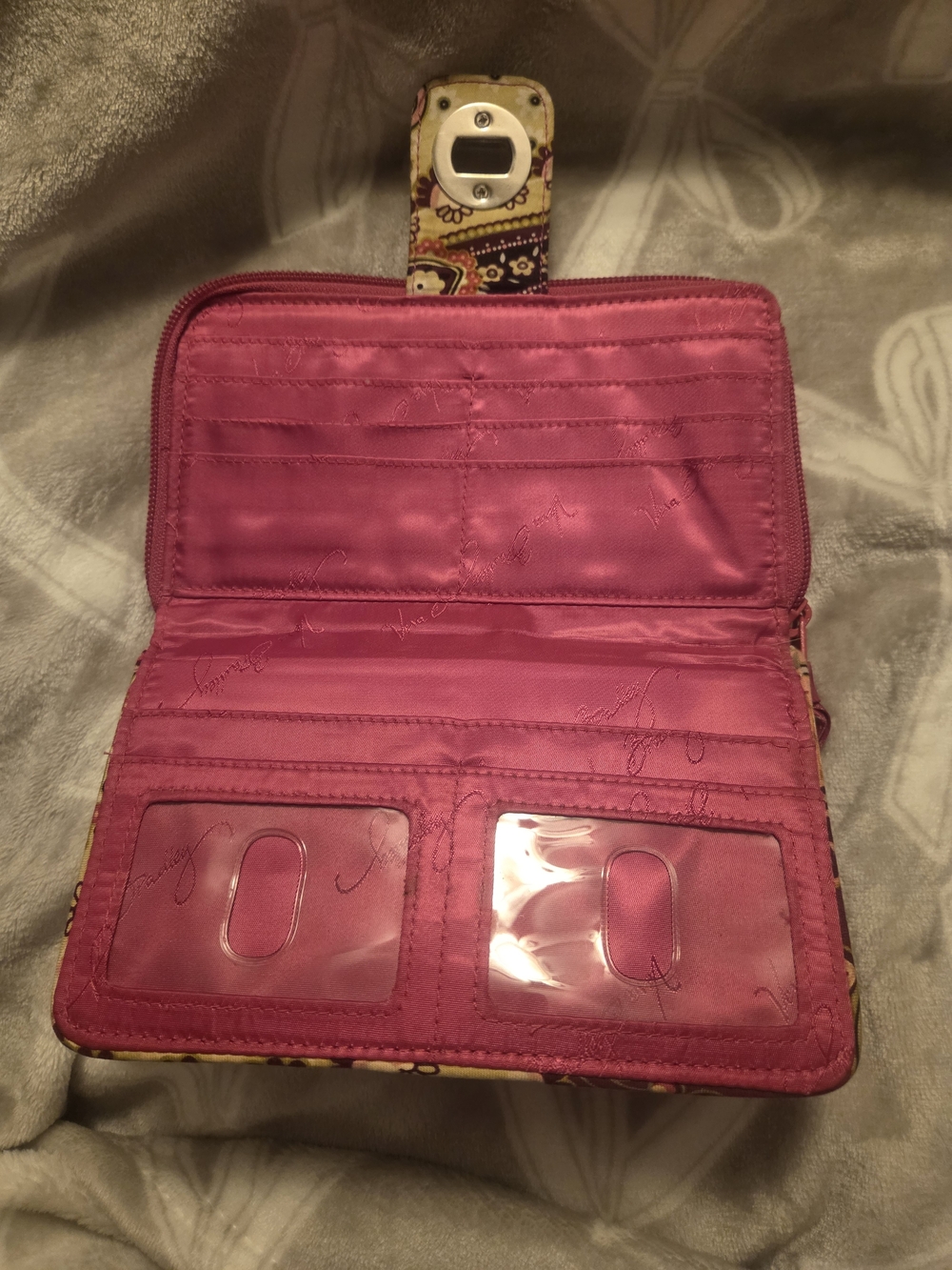 Vera Bradley Very Berry Paisley Quilted Wallet - Picture 6 of 12
